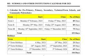 Uganda Academic School Calendar - 2024/2025